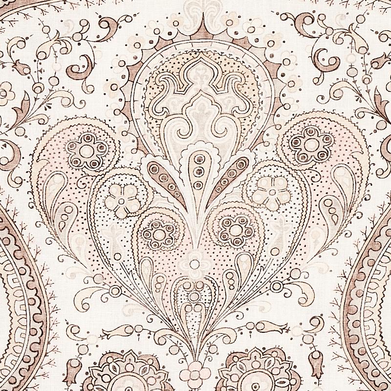 Schumacher Paisley Court Neutral Fabric