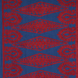 Schumacher Seema Embroidery Blue & Red Fabric