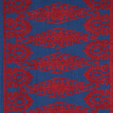 Schumacher Seema Embroidery Blue & Red Fabric