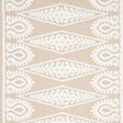Schumacher Seema Embroidery Ivory On Natural Fabric