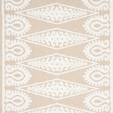 Schumacher Seema Embroidery Ivory On Natural Fabric