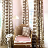 Schumacher Seema Embroidery Gold Fabric