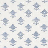 Schumacher Rubia Embroidery Blue Fabric