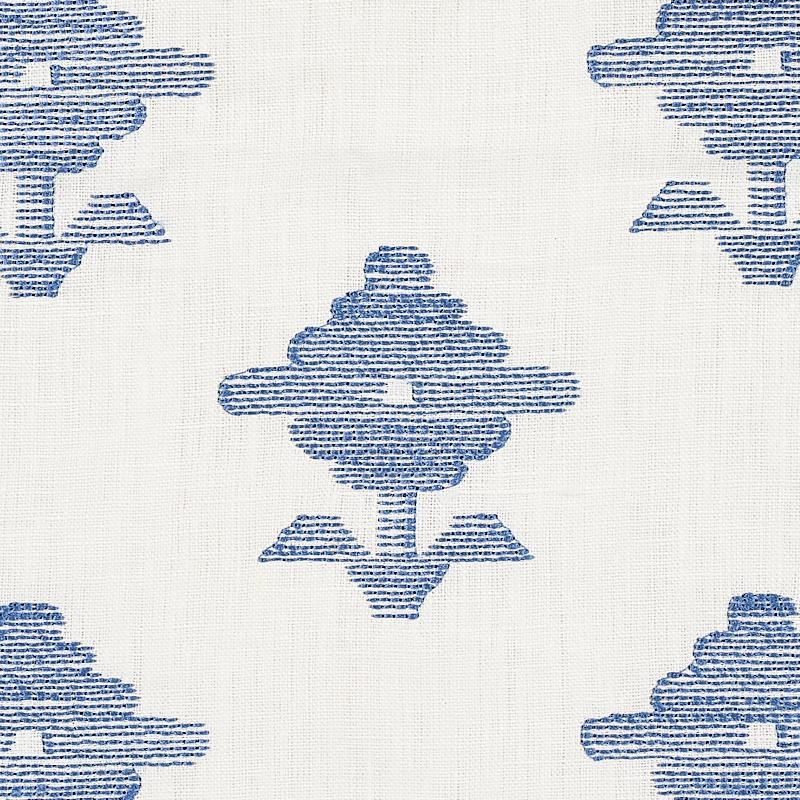 Schumacher Rubia Embroidery Blue Fabric – DecoratorsBest