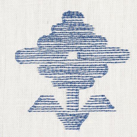 Schumacher Rubia Embroidery Blue Fabric