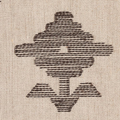 Schumacher Rubia Embroidery Brown Fabric