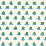 Schumacher Berry Hand Block Print Grass & Sky Fabric