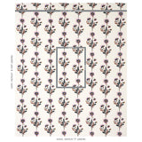 Schumacher Dianthus Hand Block Print Rust & Rose Fabric