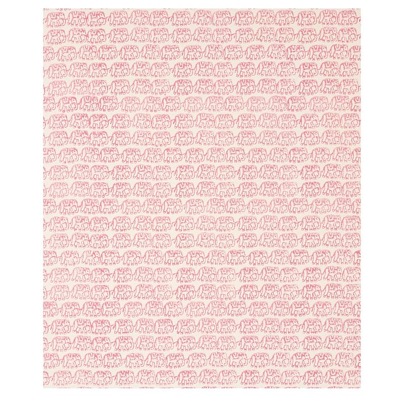 Schumacher Ellies Hand Block Print Rose Fabric