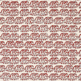 Schumacher Ellies Hand Block Print Rust Fabric