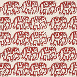 Schumacher Ellies Hand Block Print Rust Fabric