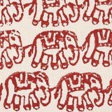 Schumacher Ellies Hand Block Print Rust Fabric