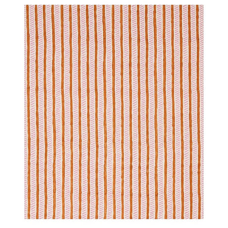 Schumacher Garden Path Hand Block Print Copper & Rose Fabric