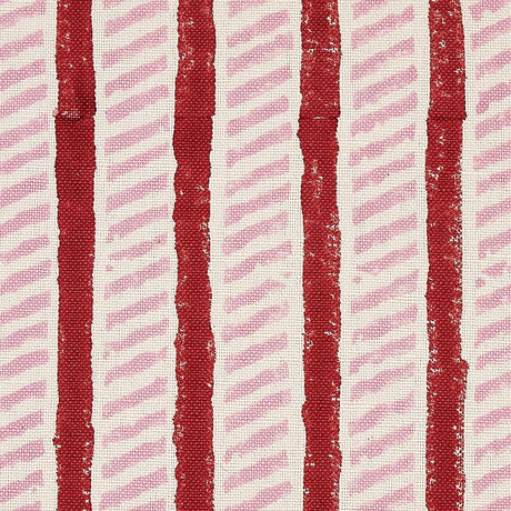 Schumacher Garden Path Hand Block Print Iron & Rose Fabric