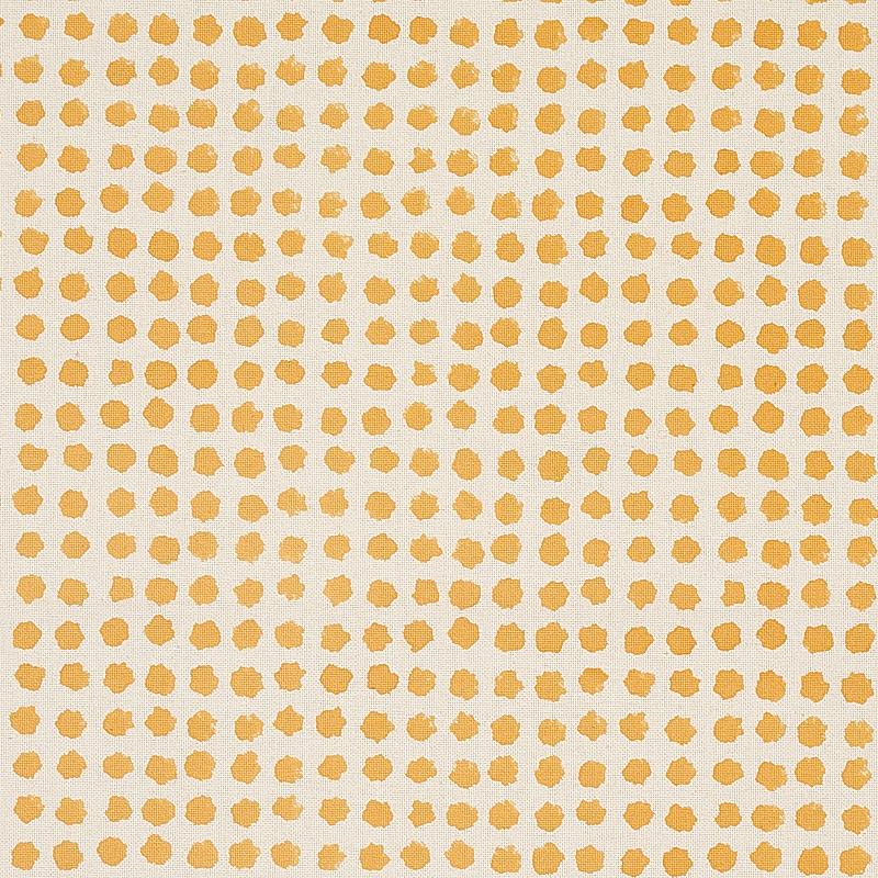 Schumacher Seed Hand Block Print Mustard Fabric