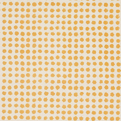 Schumacher Seed Hand Block Print Mustard Fabric