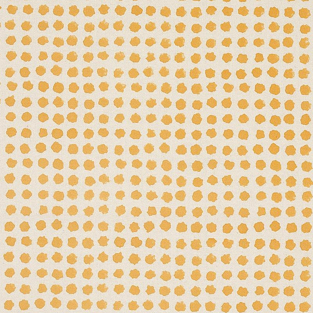 Schumacher Seed Hand Block Print Mustard Fabric