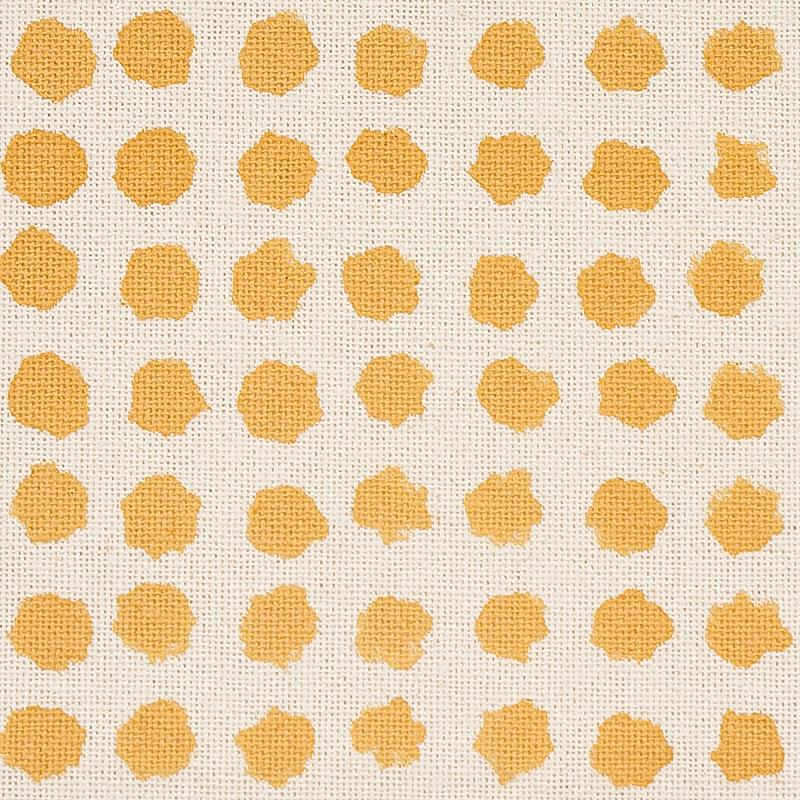 Schumacher Seed Hand Block Print Mustard Fabric