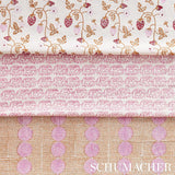 Schumacher Sun Rise Hand Block Print Rose & Copper Fabric