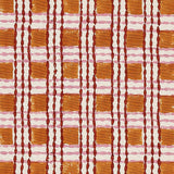 Schumacher Trellis Hand Block Print Copper & Rose Fabric