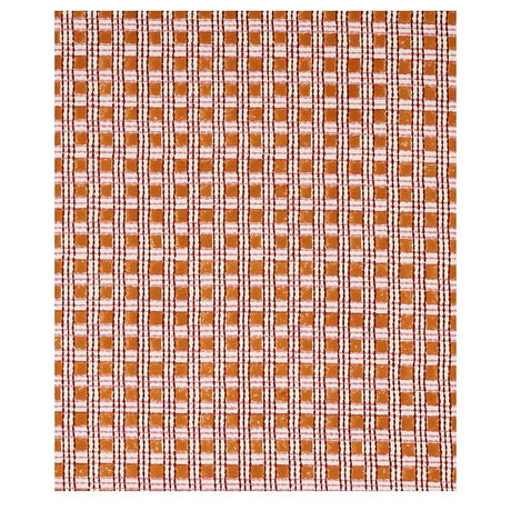 Schumacher Trellis Hand Block Print Copper & Rose Fabric