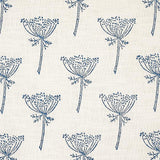 Schumacher Wild Carrot Hand Block Print Indigo Fabric