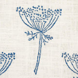 Schumacher Wild Carrot Hand Block Print Indigo Fabric