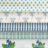 Schumacher Wild Carrot Hand Block Print Indigo Fabric