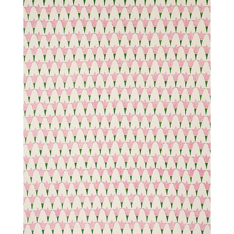 Schumacher Tulip Hand Block Rose & Grass Fabric