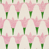 Schumacher Tulip Hand Block Rose & Grass Fabric