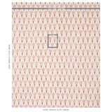 Schumacher Tulip Hand Block Rose & Copper Fabric