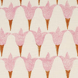 Schumacher Tulip Hand Block Rose & Copper Fabric