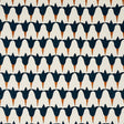 Schumacher Tulip Hand Block Midnight & Copper Fabric