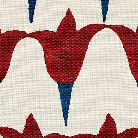 Schumacher Tulip Hand Block Iron & Indigo Fabric