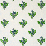Schumacher Primrose Hand Block Grass & Sky Fabric
