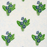 Schumacher Primrose Hand Block Grass & Sky Fabric