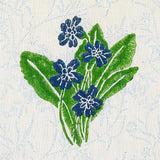 Schumacher Primrose Hand Block Grass & Sky Fabric