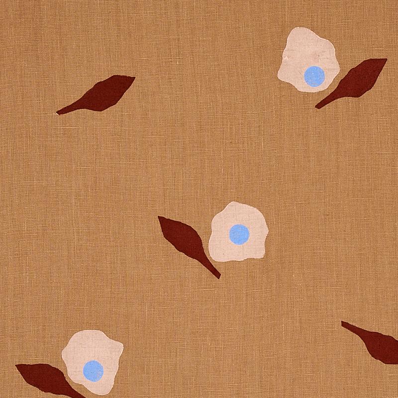 Schumacher Aquinnah Hand Block Camel Fabric