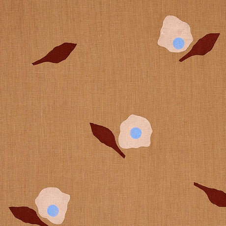 Schumacher Aquinnah Hand Block Camel Fabric