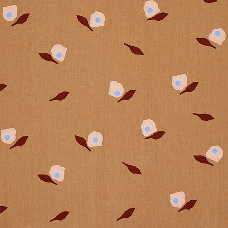 Schumacher Aquinnah Hand Block Camel Fabric