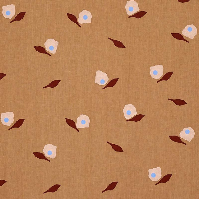 Schumacher Aquinnah Hand Block Camel Fabric