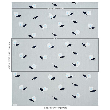 Schumacher Aquinnah Hand Block Sky Fabric