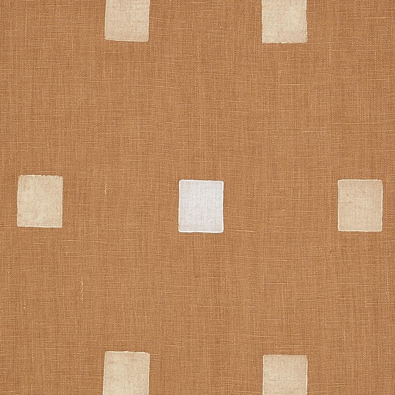 Schumacher Inkwell Hand Block Camel Fabric