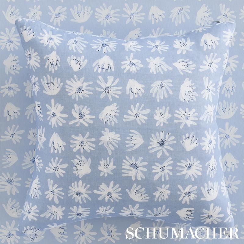 Schumacher Meadow Rock Blue Fabric