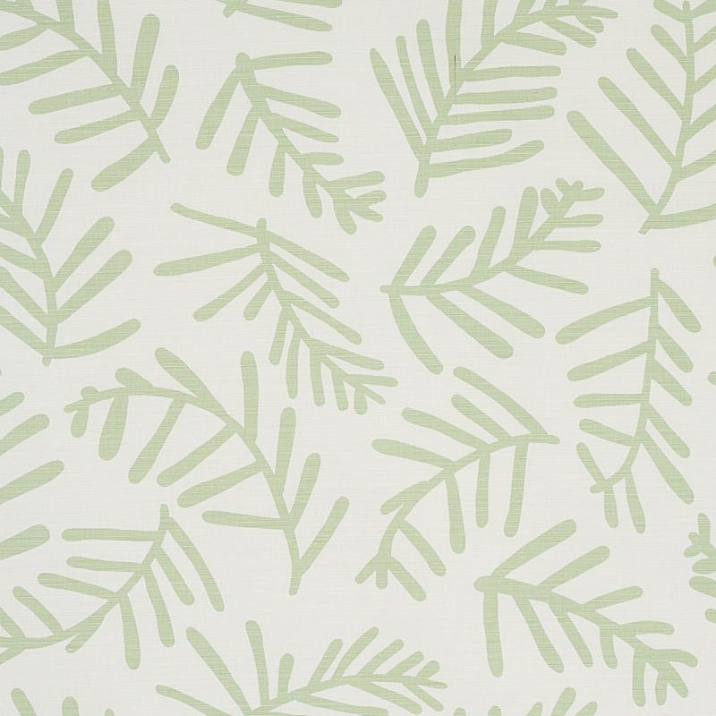 Schumacher Tiah Cove Sage Leaf Fabric