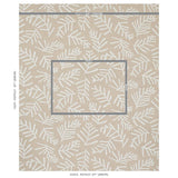 Schumacher Tiah Cove Ivory On Natural Fabric