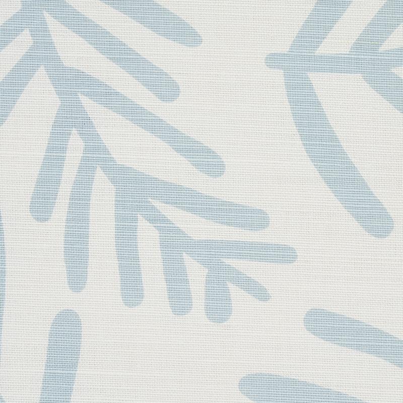 Schumacher Tiah Cove Blue Leaf Fabric