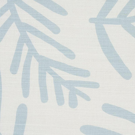 Schumacher Tiah Cove Blue Leaf Fabric