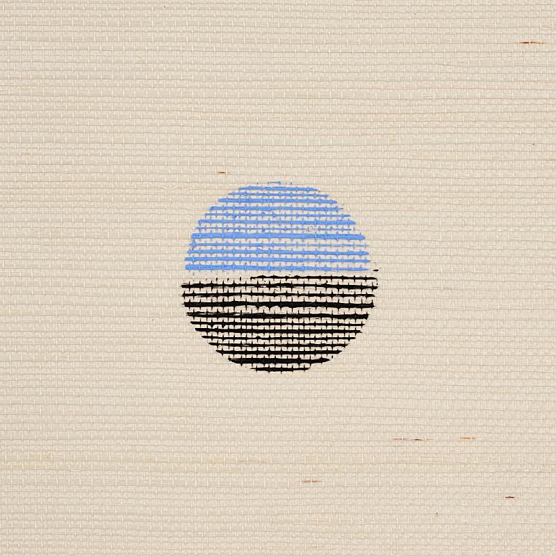 Schumacher Joshua Tree Hand Printed Sisal Multi On Ivory Wallpaper