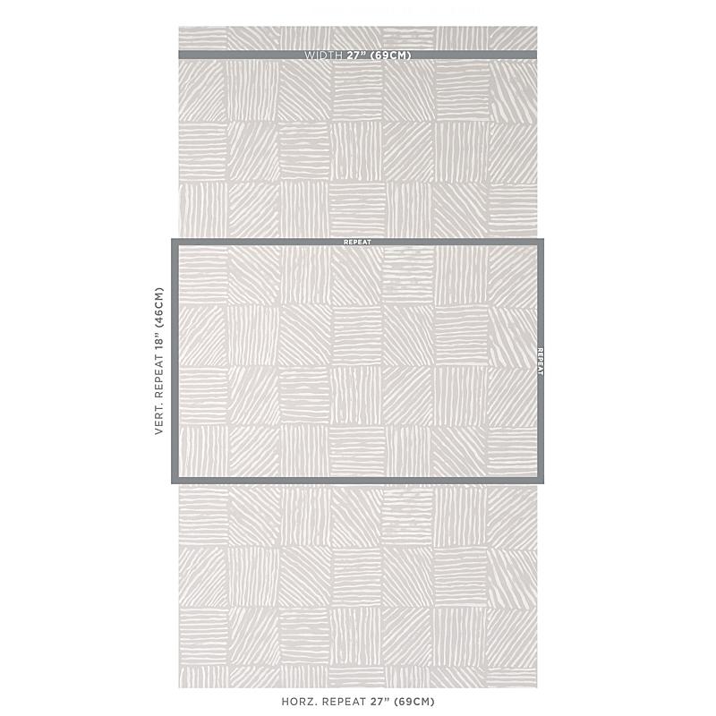 Schumacher Katama Ivory On Stone Wallpaper